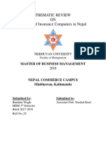 Thematic Review Prospect of Insurance Companies in Nepal