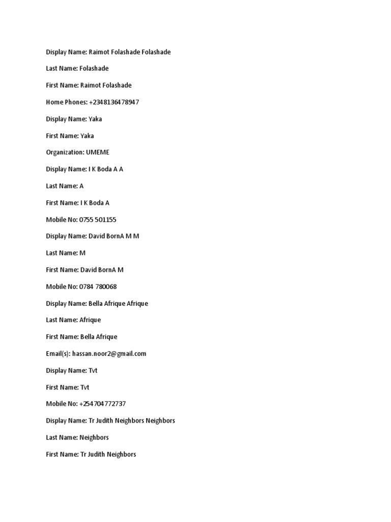 JohnsContacts Contacts | PDF | Business