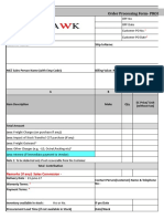 Order Processing Form-PRODUCTS: Opf No OPF Date Customer PO No. Customer PO Date