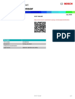 Parking Aid Sensor: Product Data Sheet