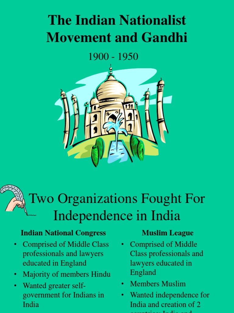 Indian Nationalist Movement and Gandhi | PDF | Mahatma Gandhi | Nonviolence
