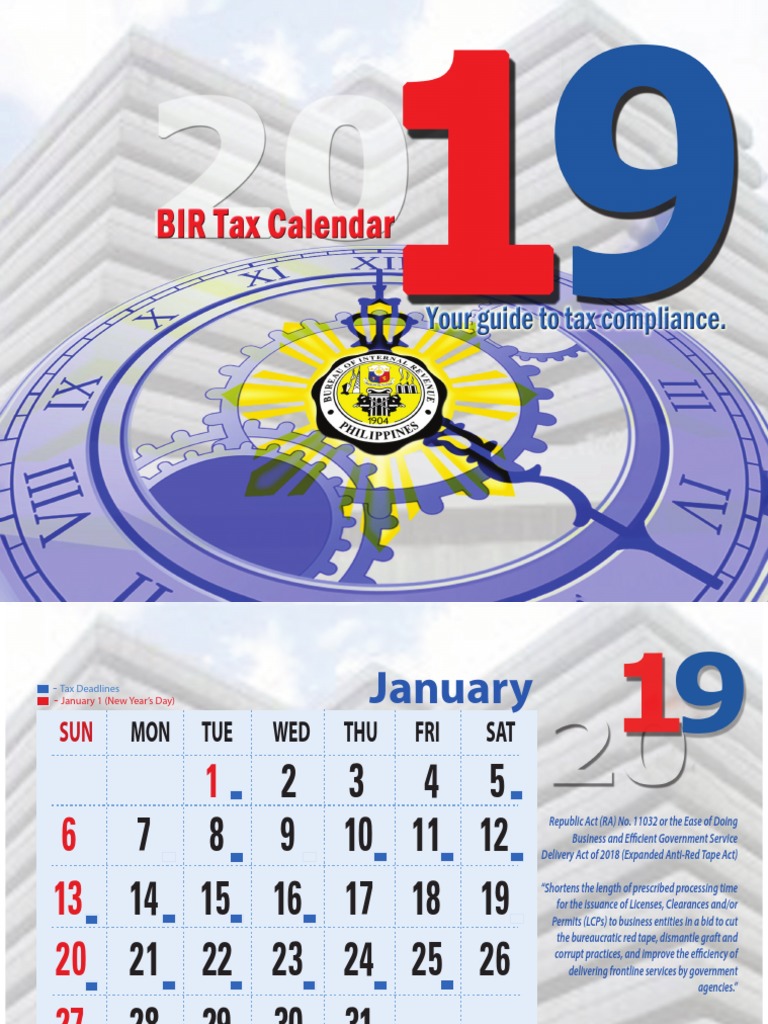 Bir Calendar PDF Value Added Tax Withholding Tax