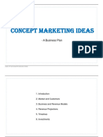 Concept Marketing Ideas: - A Business Plan