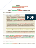 Section 'A' Duties of In-Charge of A Section: Signal Inspectors