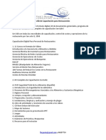 Capacitación para Personal de Restaurantes PDF