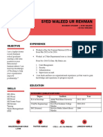 Syed Waleed Ur Rehman: Objective Experience