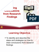 Drawing Conclusions From Research Findings