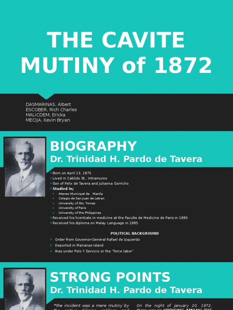 THE CAVITE MUTINY of 1872.pptx | Philippines | Armed Conflict