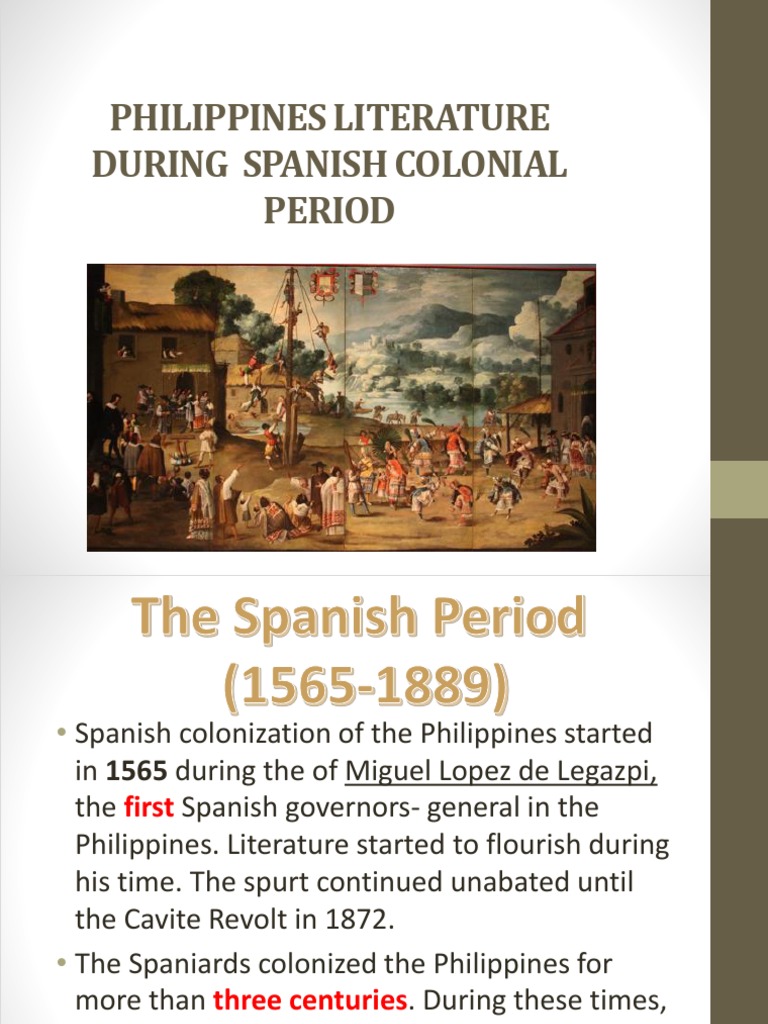 Philippines Literature During Spanish Colonial Period Pdf Philippines