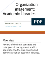 Management of Academic Libraries PATLS 2019