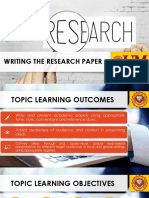 12. Writing the Research Paper