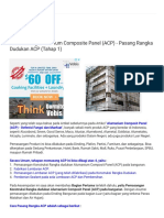 Proyek Sipil - Cara Pasang Aluminium Composite Panel (ACP) - Pasang Rangka Dudukan ACP (Tahap 1)