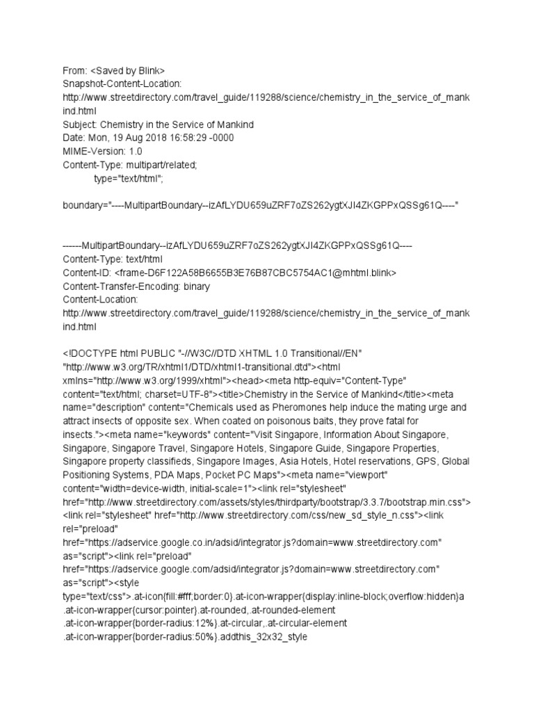 Chemistry In The Service Of Mankind Mhtml Html Web Development