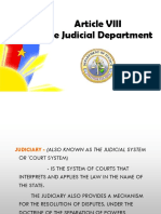 Article VIII The Judicial Department