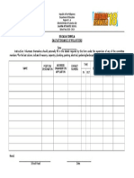 Be Form 4 - Daily Attendance of Volunteers