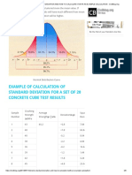 Example of Calculation of Standard Deviation For A Set of 20 Concrete Cube Test Results