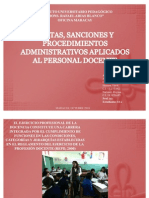 Faltas Sanciones Procedimientos Administrativos Docentes