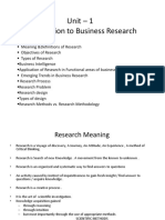 Unit - 1 Introduction To Business Research