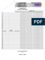 Caniogan High School Attendance Sheet 2019