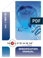 Chemicals Specification Manual