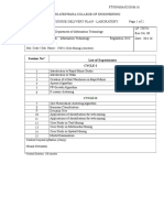 Sri Venkateswara College of Engineering Course Delivery Plan - Laboratory Page 1 of 2