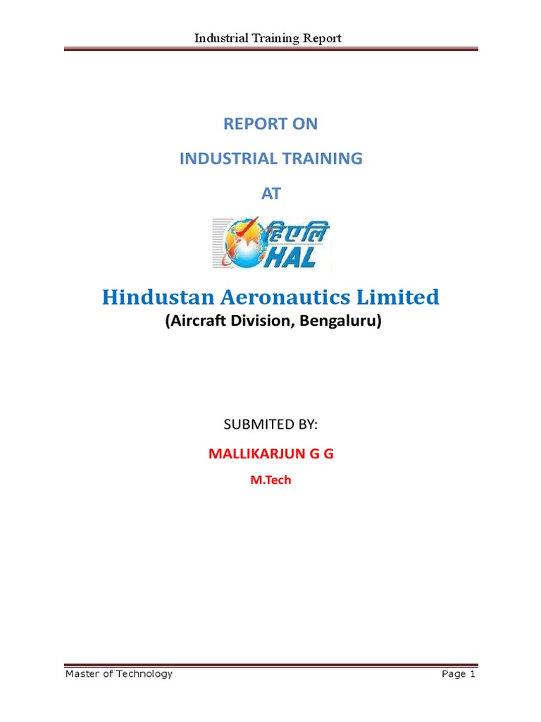 HAL Aircraft Division Internship Report | PDF | Lift (Force) | Heat ...