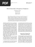 Marital Status Bias in Perceptions of Employees: Alexander H. Jordan