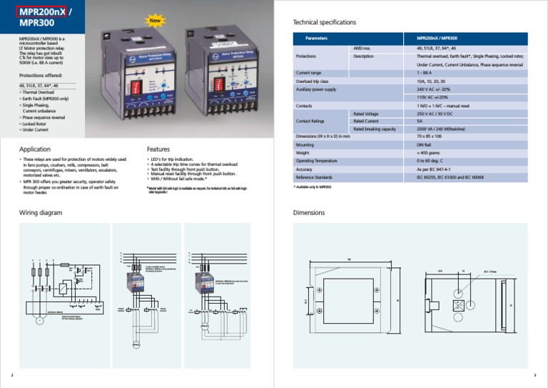 MPR300 Motor Protection Relay Guide | PDF | Relay | Electric Motor