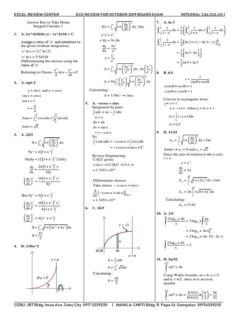 TH Solution Integral 1 PDF | PDF | Mathematical Objects | Calculus