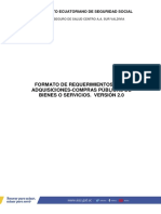 Formato de Requerimientos para Adquisiciones-Compras Públicas de Bienes O Servicios. Versión 2.0
