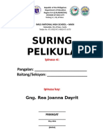 Suring Pelikula: Pangalan: - Baitang/Seksyon