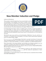 New Member Induction & Pledge PDF