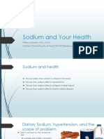 Sodium and Your Health: Rebecca Burson, M.D., M.P.H. Assistant Clinical Faculty at Texas A&M FM Residency