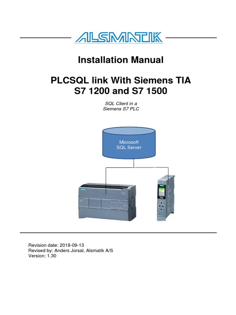 PLCSQL Link Installation for Siemens TIA | PDF | Microsoft Sql Server ...