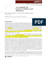 Introduction: An Agenda For Resilience Research in Politics and International Relations
