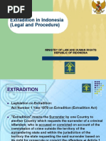 Extradition in Indonesia Legislation and Procedure