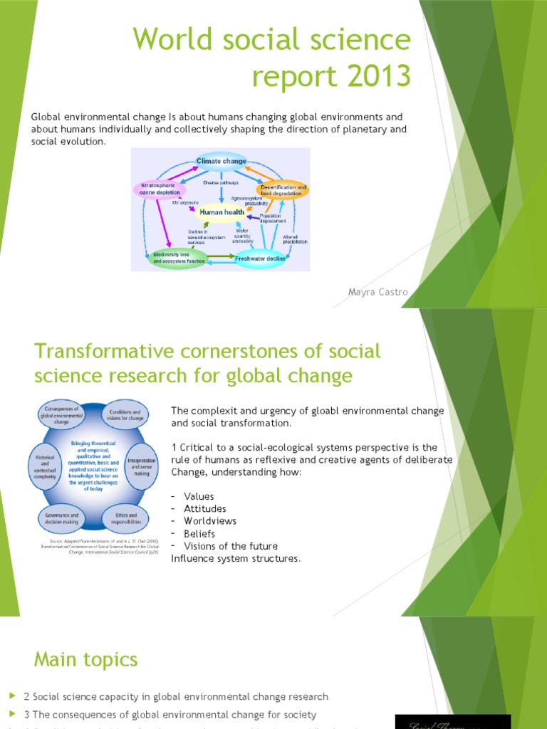 Social Science Insights on Global Change | PDF | Social Science ...