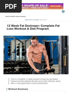 12 Week Fat Destroyer_ Complete Fat Loss Workout & Diet Program _ Muscle & Strength