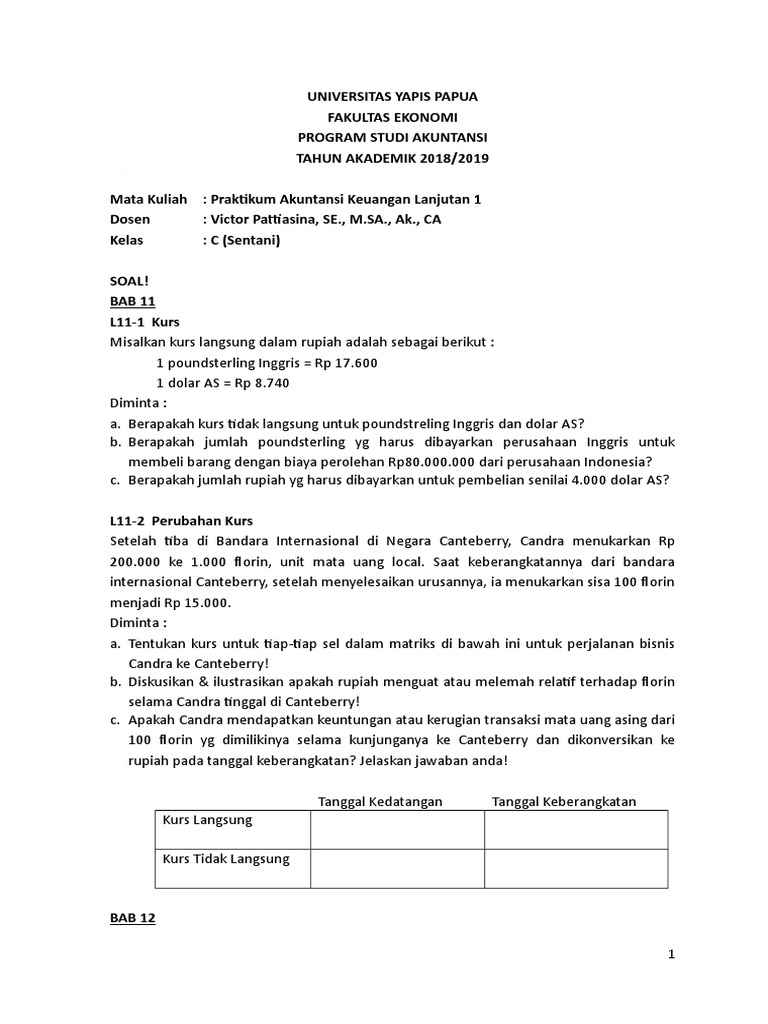 Soal Dan Jawaban Akuntansi Internasional Bab 2 Kumpulan Informasi