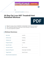 50 Rep Fat Loss HIIT Treadmill and Kettlebell Workout - Muscle & Strength