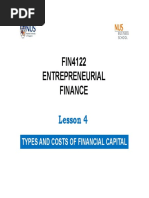 Lesson 4 - Types and Costs of Financial Capital