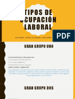 Tipos de Ocupación Laboral en Ecuador