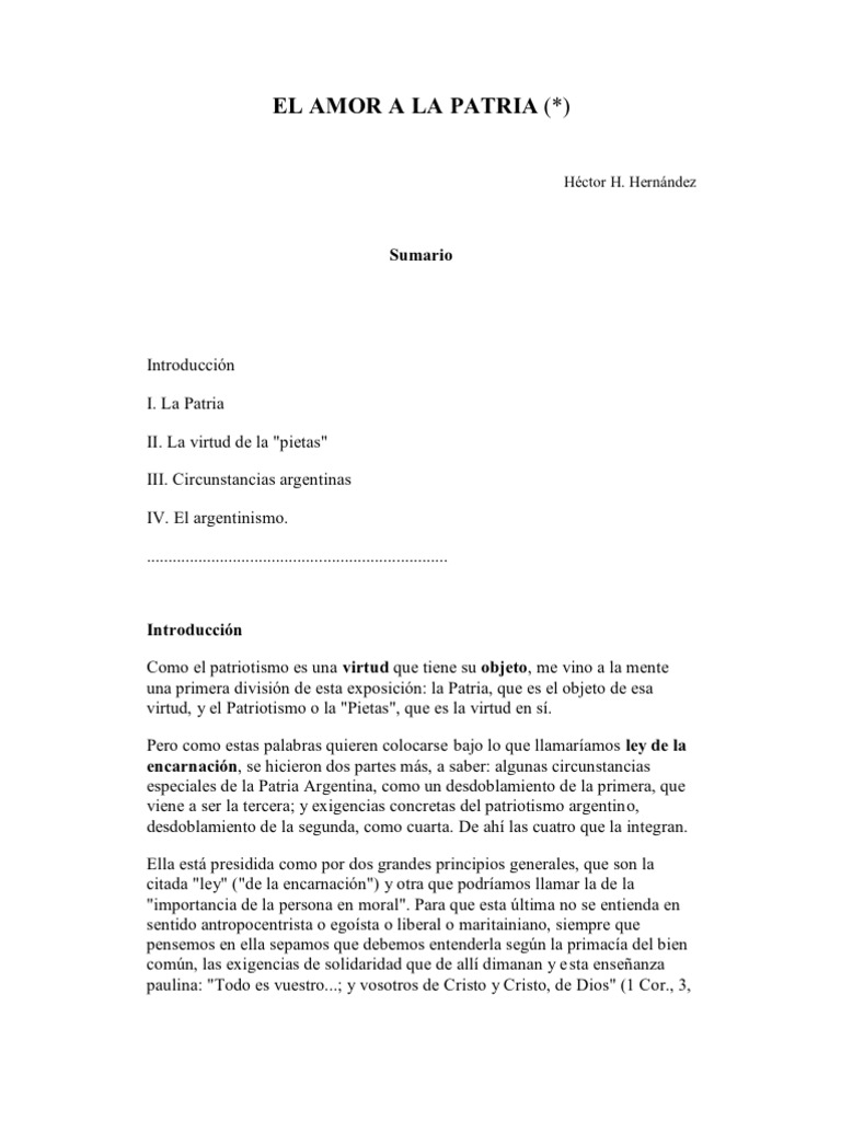 Reflexiones sobre el amor a la patria | PDF | Amor | Nación