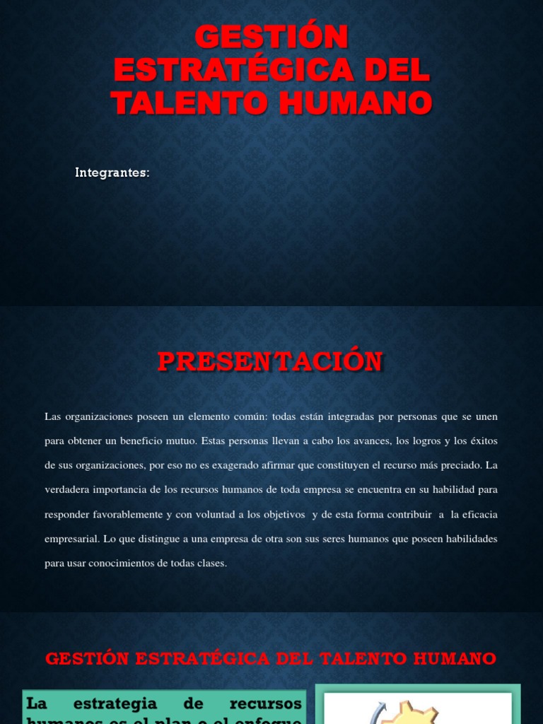 Gestión Estratégica Del Talento Humano | PDF | Gestión de recursos ...