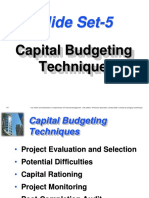 Slide Set-5: Capital Budgeting Techniques