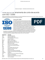 Parâmetros de Corte ISO