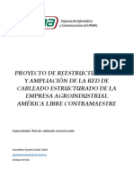 Proyecto de Reestructuración y Ampliación de La Red de Cableado Estructurado de La Empresa Agroidustrial America Libre