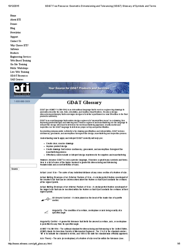 GD&T Free Resource - Geometric Dimensioning and Tolerancing (GD&T ...