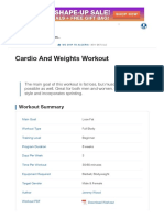 Cardio and Weights Workout - Muscle & Strength