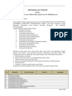 Spesifikasi Teknis Psu Rusunawa 2019